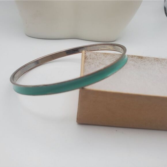 Seagreen enamel 1990s‎ slider bracelet bangle - Picture 1 of 2